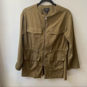 MONKI green utility lightweight zip jacket women’s XXS